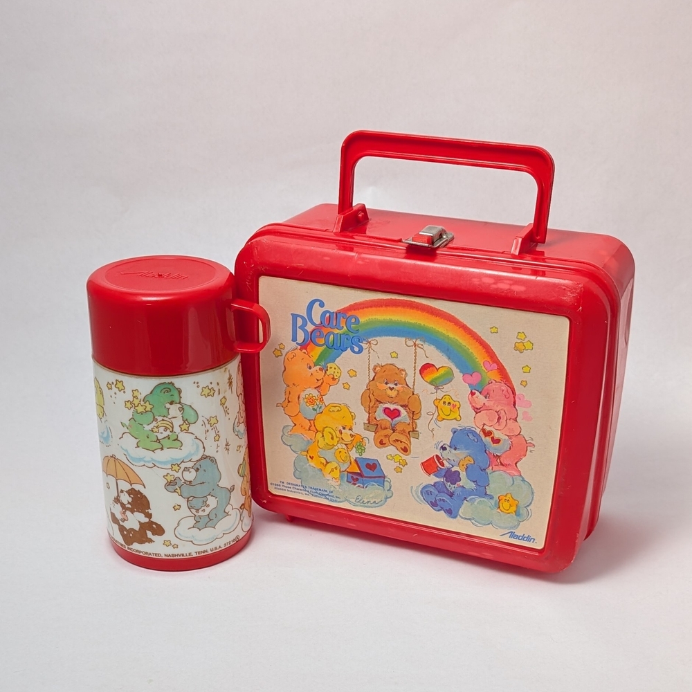 Care Bears Red Lunchbox and Thermos Set
